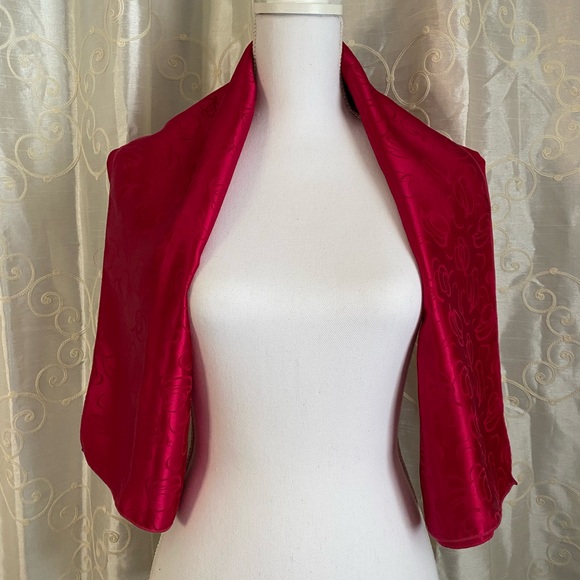 Wild Rag - Satin Scarf Wrap - 44x44 - Raspberry Red - Burgandy - Picture 6 of 6